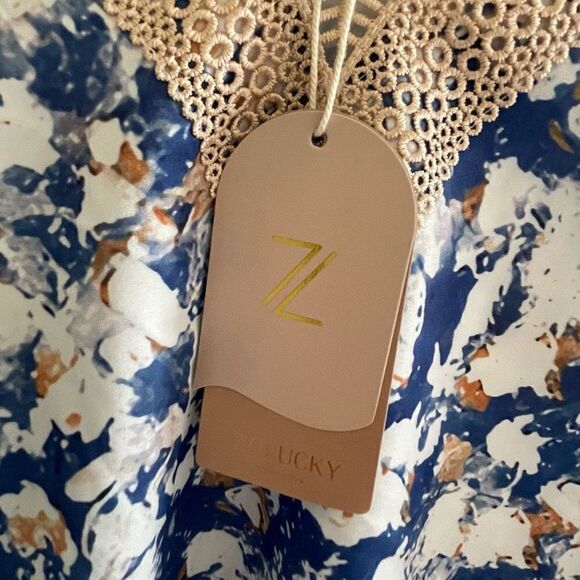 2 New Zolucky Blue Floral Summer Blouse Tops Women’s Plus Size 1X Set NWT - Picture 4 of 10